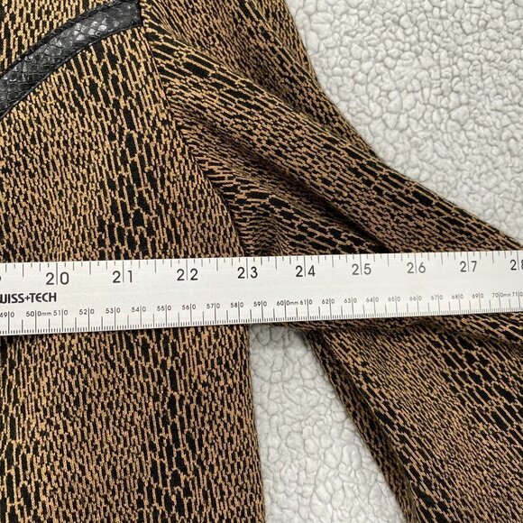 Michel Antoni Jacket Womens Size 22W Black and Tan Leopard Design Vintage - Picture 4 of 10